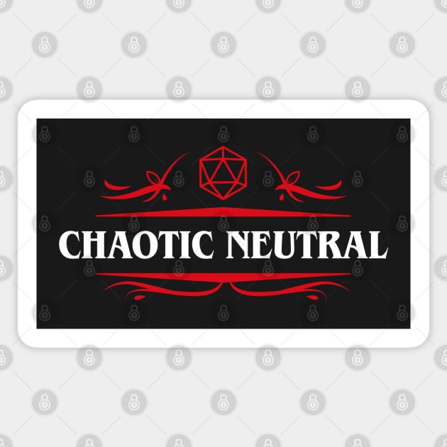 Chaotic Neutral Alignment Dungeons Crawler and Dragons Slayer Sticker by pixeptional